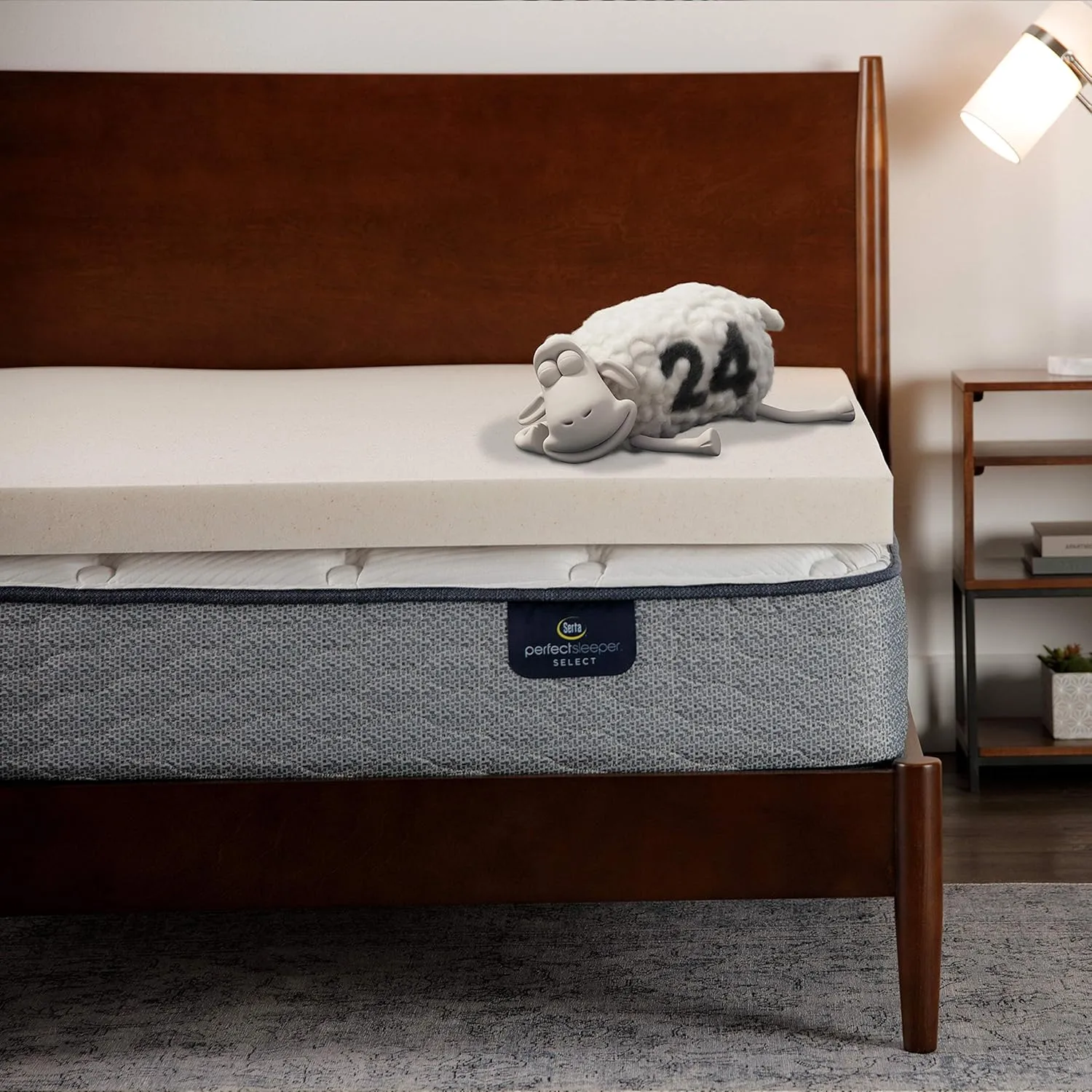 Serta CopperGel Cooling, Pressure-Relieving Memory Foam Mattress Topper, 3 Inch, Twin XL