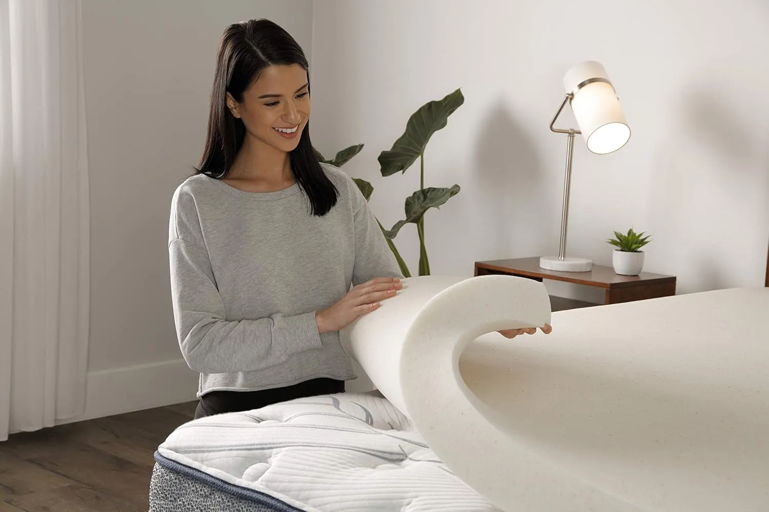Serta CopperGel Cooling, Pressure-Relieving Memory Foam Mattress Topper, 3 Inch, Twin XL