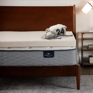 Serta CopperGel Cooling, Pressure-Relieving Memory Foam Mattress Topper, 3 Inch, Twin XL