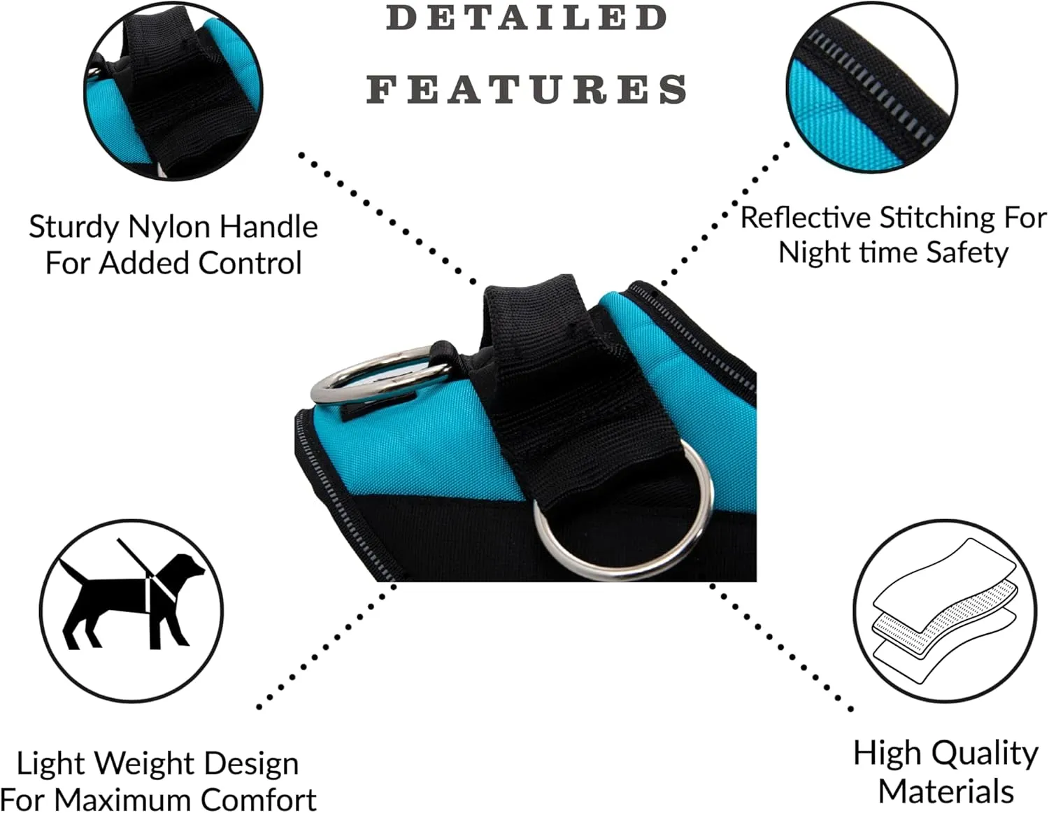 ShawnCo Essential Dog Harness, No-Pull Pet Vest with 3 Leash Clips, No Choke, Reflective, Adjustable and Padded, for Easy Walking and Training for Small, Medium and Large Dogs (Olive Green, M)