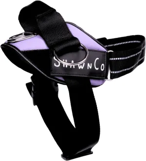 ShawnCo Essential Pro Dog Harness, No-Pull Pet Vest with 3 Leash Clips and Removable, Reflective Side Patches, Adjustable and Padded Harness for Small, Medium and Large Dogs (ICY Lilac, L)