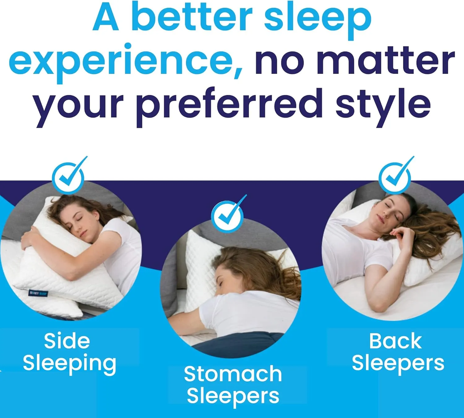 Sidney Sleep Bed Pillow for Side and Back Sleepers - Adjustable Filling - Memory Foam Pillow for Neck and Shoulder Pain - Customizable Loft - Queen Size - Additional Foam Bag Included (Grey)