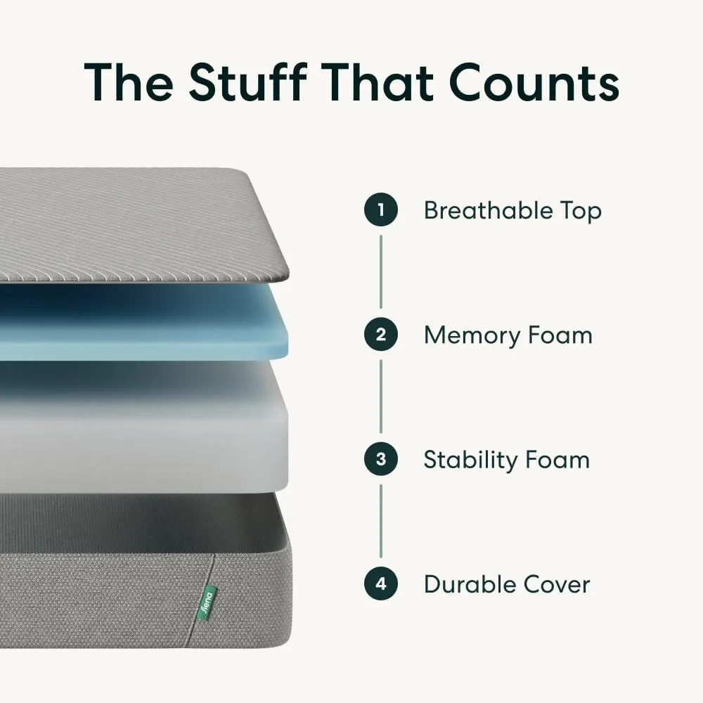 Siena 10” Twin Gel Memory Foam Mattress - Medium Firm - 180 Night Trial - Premium Pressure-Relieving Layers - 10 Year Warranty - Mattress in a Box - CertiPUR-US Certified
