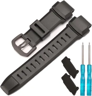 Silicone Watchband Compatible with Casio PRG 250 260 500 550 PRW 2500 3500 5000 Men's Watch Strap 18mm Waterproof Replacement Rubber Bracelet