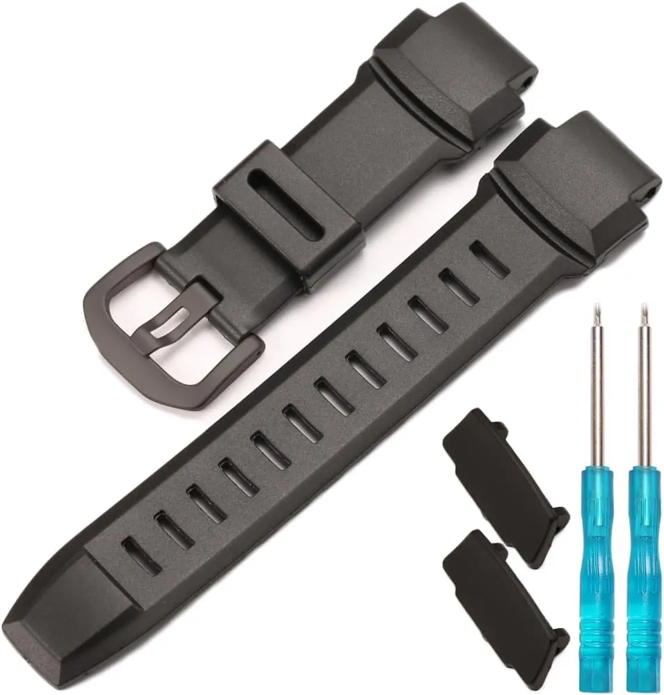 Silicone Watchband Compatible with Casio PRG 250 260 500 550 PRW 2500 3500 5000 Men's Watch Strap 18mm Waterproof Replacement Rubber Bracelet