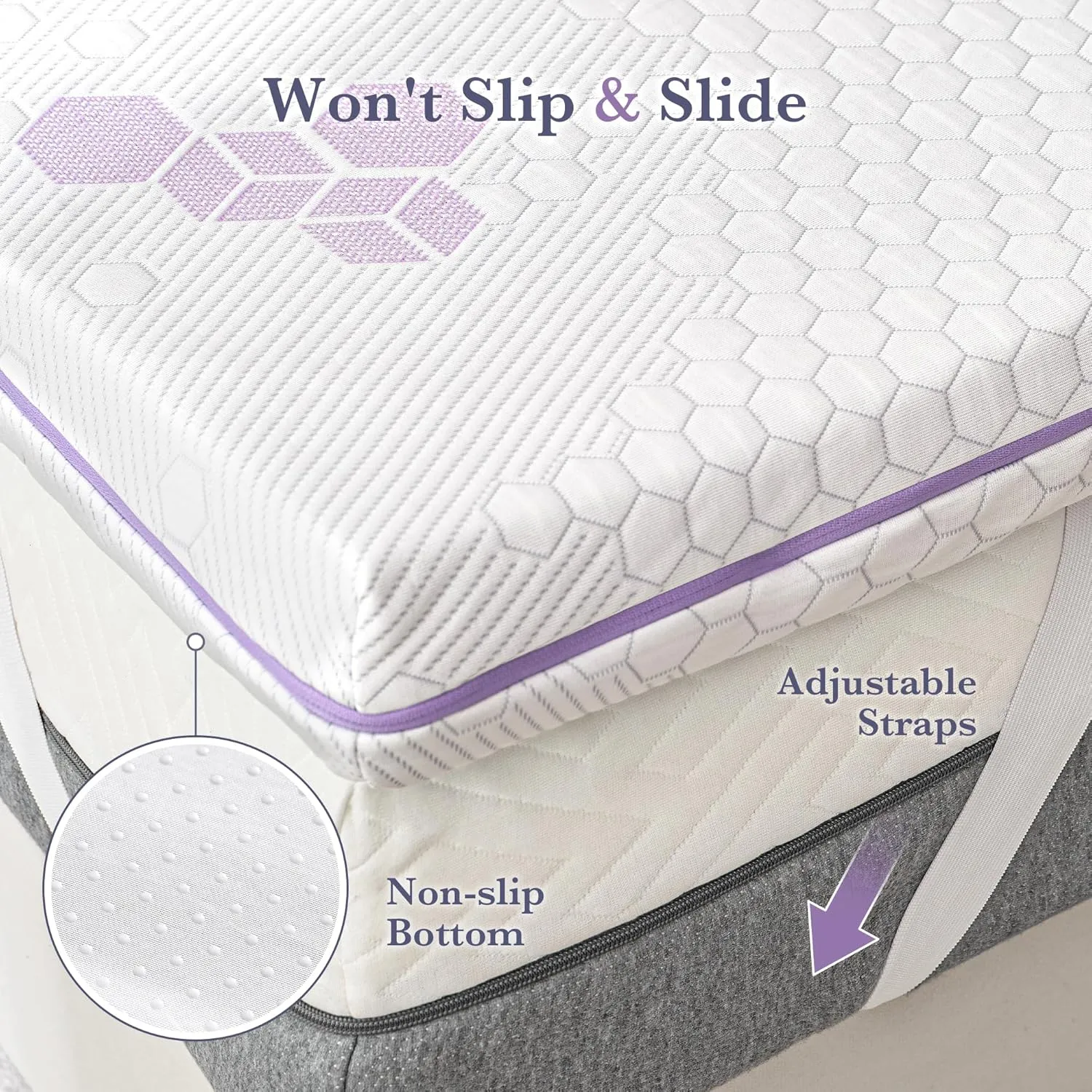 SINWEEK 3 inch Memory Foam Mattress Topper Twin XL Size, Soft to Extra Soft Flippable Mattress Pad for College Dorm Room, Cooling Gel Foam Bed Topper with Cover, CertiPUR-US Certified