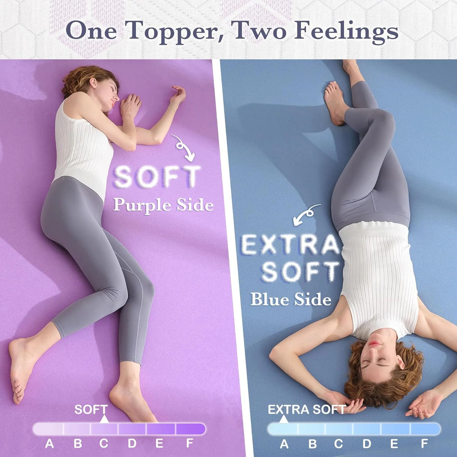 SINWEEK 3 inch Memory Foam Mattress Topper Twin XL Size, Soft to Extra Soft Flippable Mattress Pad for College Dorm Room, Cooling Gel Foam Bed Topper with Cover, CertiPUR-US Certified