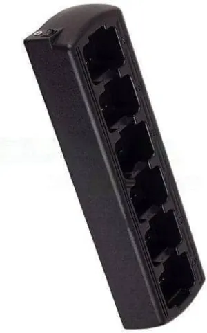 Six Bay Rapid Desk Charger for Hytera (HYT) PD78XG Rechargeable Two Way Radio (Slim Design)