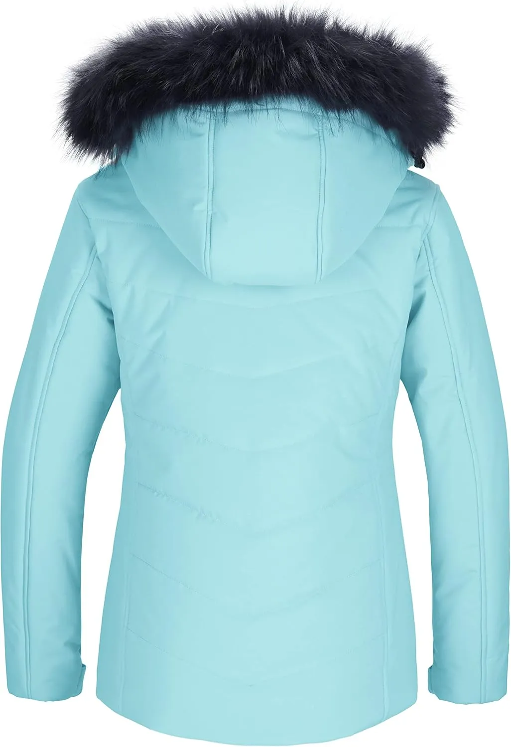Skieer Women's Waterproof Ski Jacket Warm Puffer Jacket Thick Hooded Winter Coat