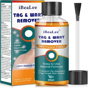 Skin Tag Remover at Home-12% Salicylic Acid–Fast-Acting,Precision Applicator for Plantar & Common Warts, 20ml |100% Natural Formula, Clinically Effective, Painless Treatment for All Skin Types-A1