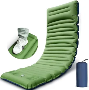 Sleeping Pad for Camping, Ultralight Inflatable Sleeping Mat with Built-in Foot Pump & Pillow, Compact Camping Air Mattress for Backpacking, Hiking, Traveling, Tent