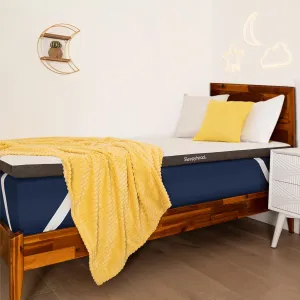 Sleepyhead Twin XL 2 Inch Premium Copper Memory Foam Mattress Topper - Dorm Essentials for College Beds, Cooling, Washable Cover, Odor Resistant, Pressure Relief & Support, CertiPUR-US Certified