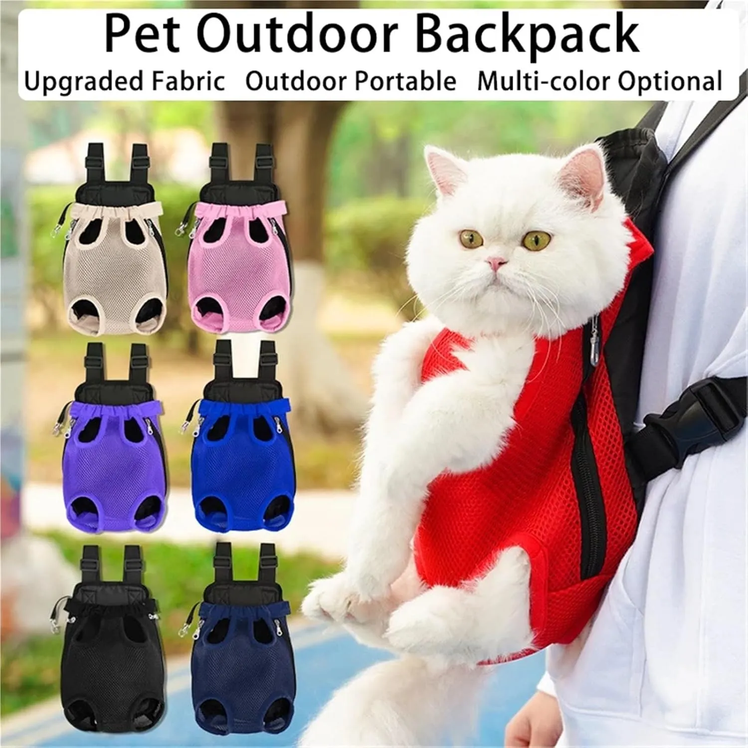 Small Pet Cat Dog Backpack Portable Breathable Double Shoulder Mesh Bag Carrier Camping Hiking Travel Backpacks(Pink,Small)