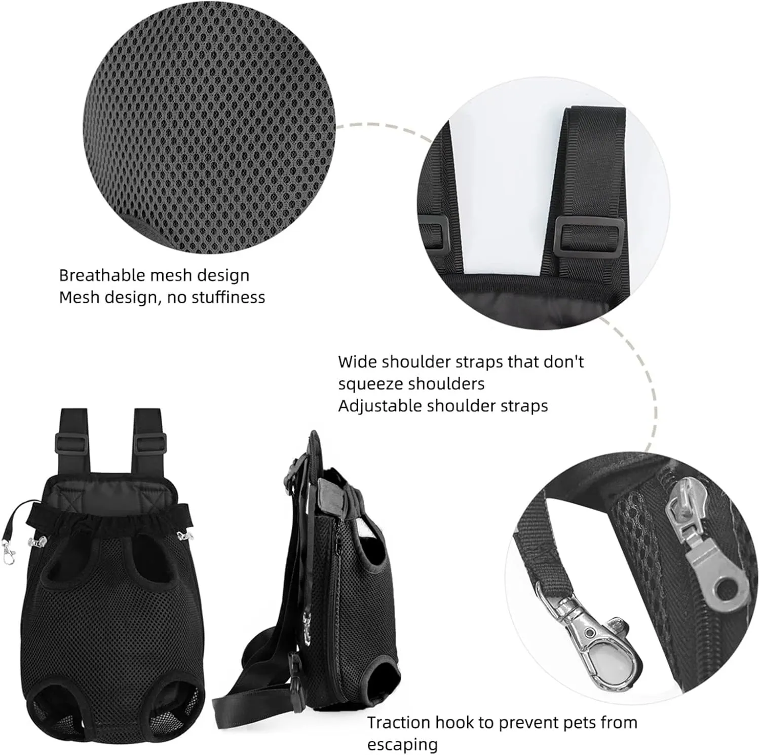Small Pet Cat Dog Backpack Portable Breathable Double Shoulder Mesh Bag Carrier Camping Hiking Travel Backpacks(Pink,Small)