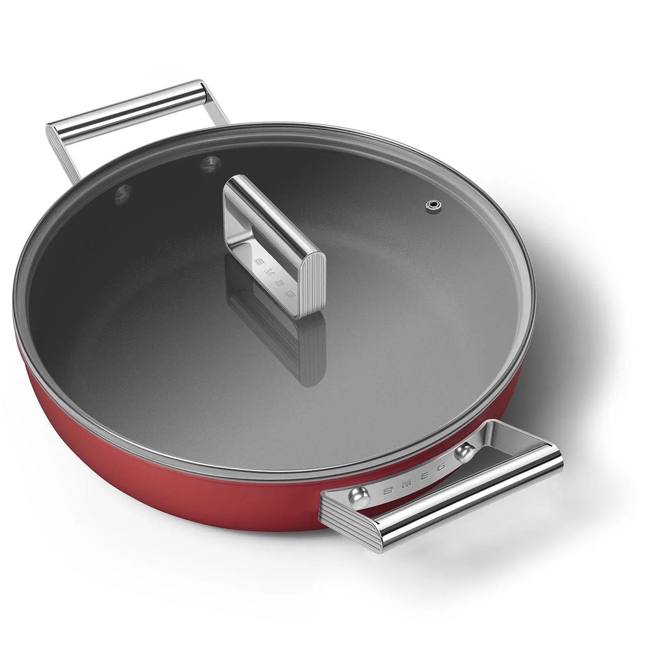 Smeg 28cm Deep Pan With Lid CKFD2811RDM