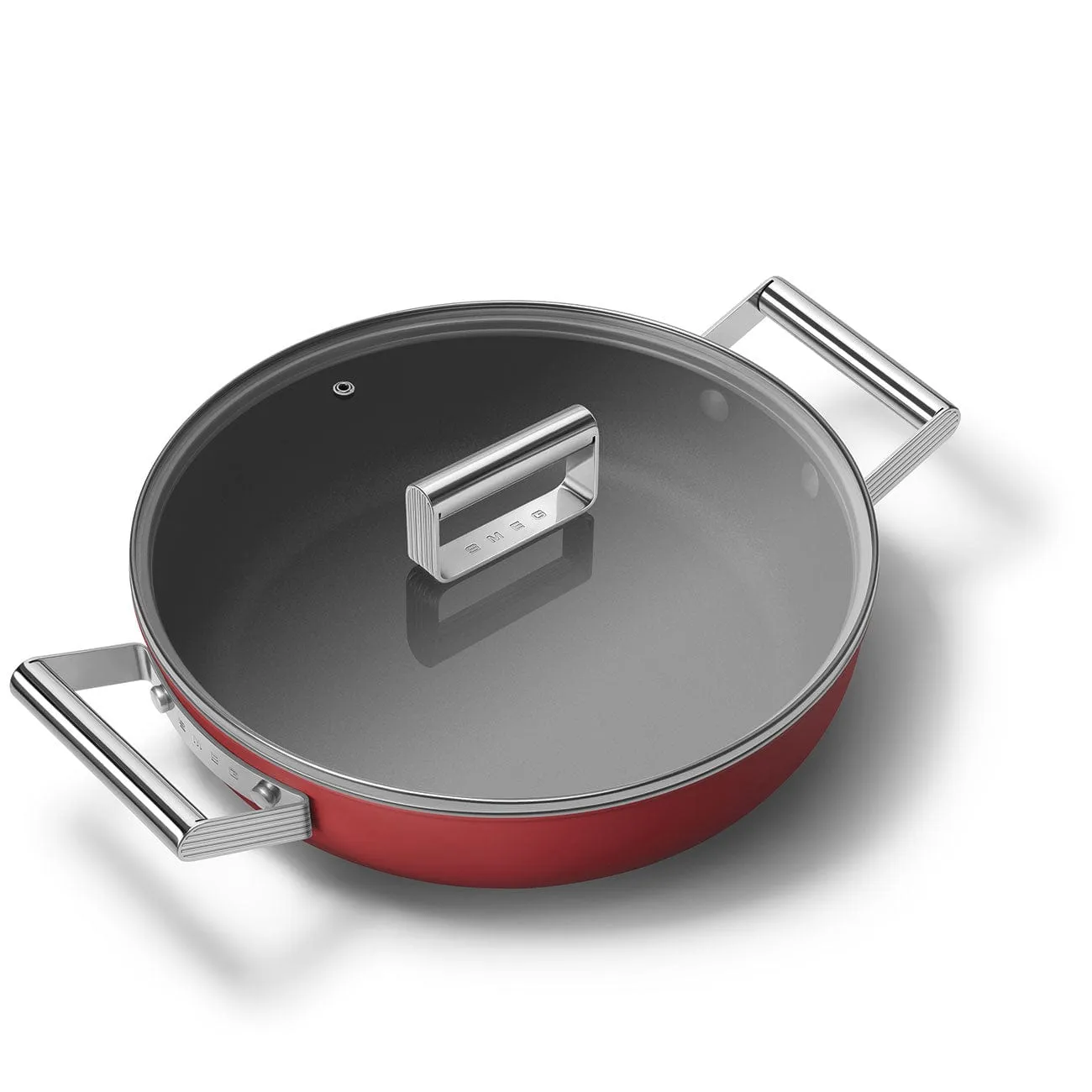Smeg 28cm Deep Pan With Lid CKFD2811RDM