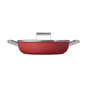 Smeg 28cm Deep Pan With Lid CKFD2811RDM