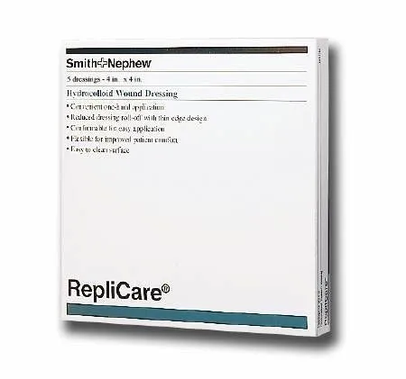 Smith & Nephew Replicare Hydrocolloid Wound Dressing: 4" x 4", 5 Count