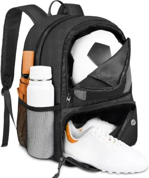 Soccer Bag-Soccer Backpack|Soccer Backpack Capacious Soccer Bag with Ball & Shoes Compartment, Breathable Multi-Use Volleyball Backpack for Carrying Soccer, Basketball, Football