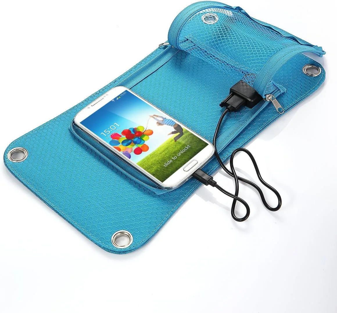 Solar Backpack 7W Solar Panel Charge for Cell Phones and 5V Device Power Supply