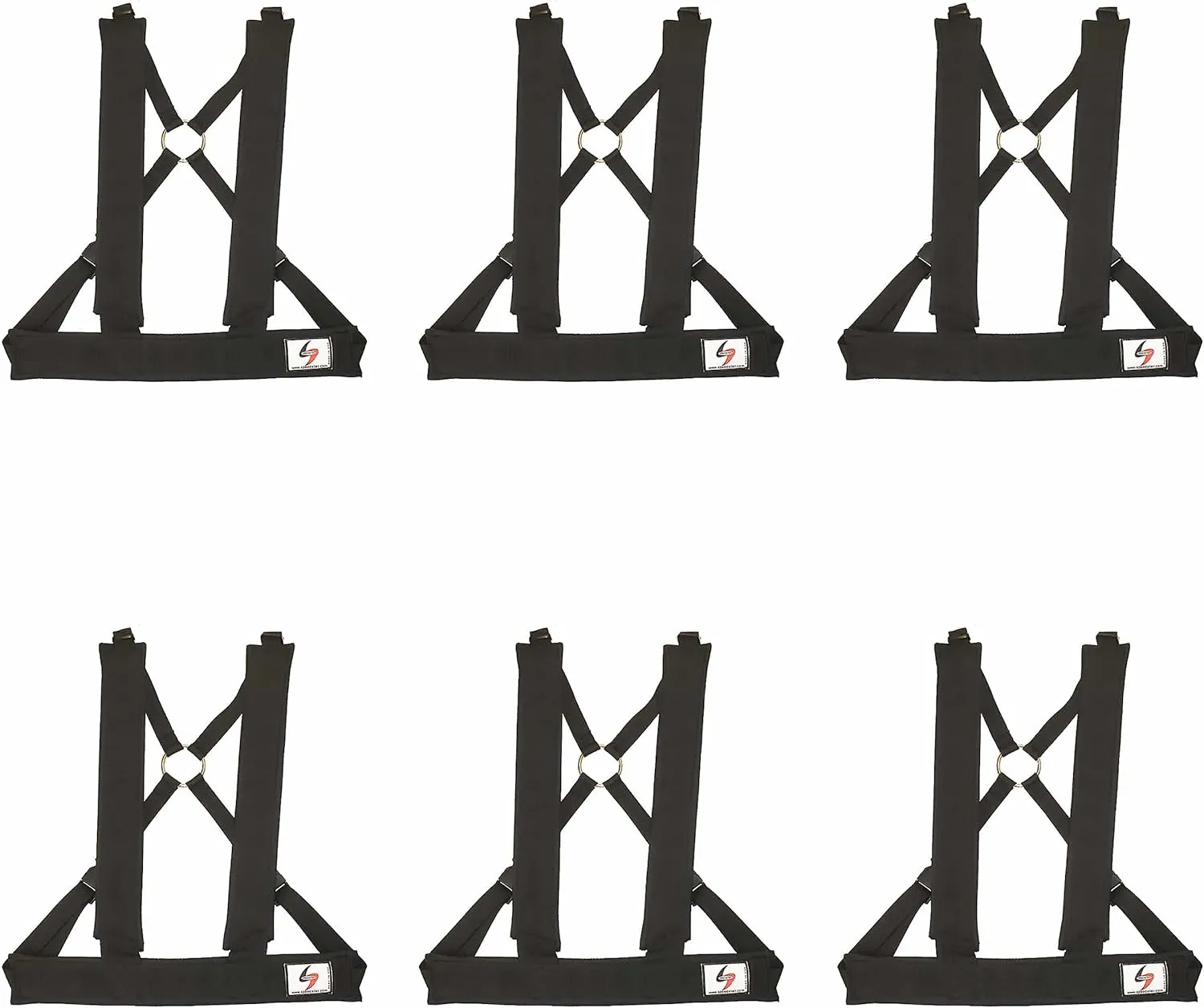 SPEEDSTER 6 Pack Padded Harness for Athletes- Wear Forward for Speed Training or Backward for Overspeed Training. Fits 13  Male and Female Athletes