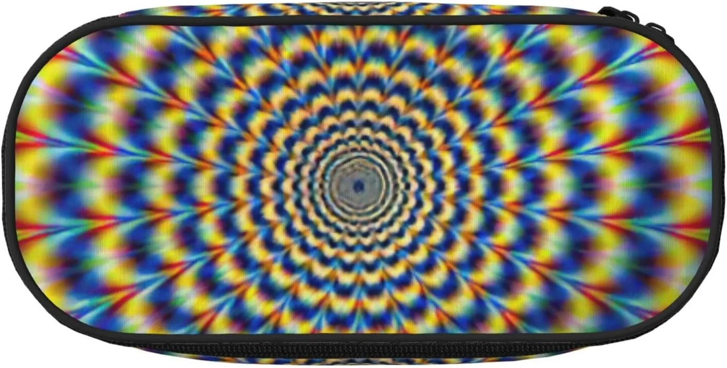 spiral optical illusion gif Print Simple rectangle Pen bag Storage case for Office supplies,cosmetics,toiletries