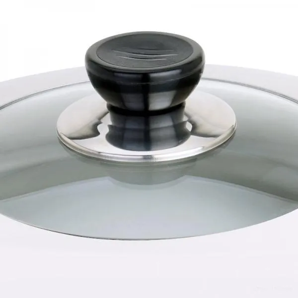 Stainless Steel Cooking Pan Cover Visible Replaced Lid for Frying Wok Pot - 32cm