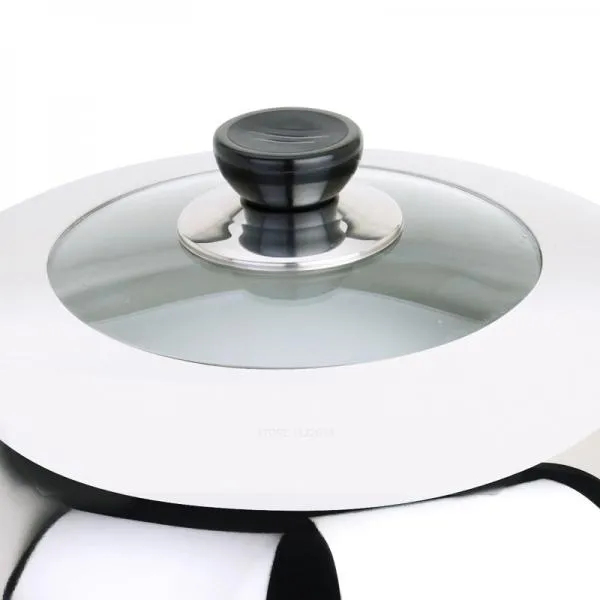 Stainless Steel Cooking Pan Cover Visible Replaced Lid for Frying Wok Pot - 32cm