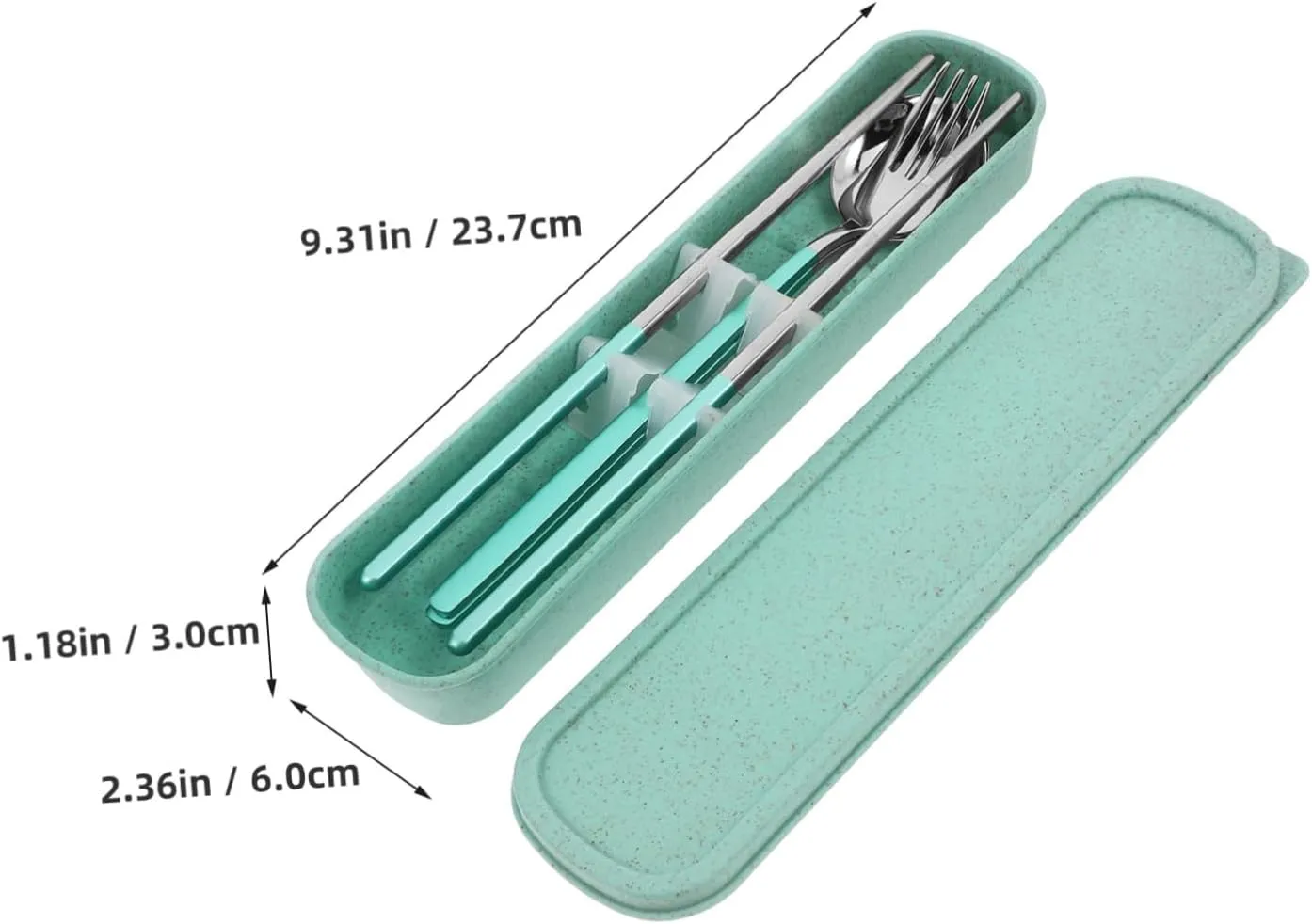 Stainless Steel Cutlery Set with Chopsticks Fork Spoon Travel Dinnerware Case Camping Cookware Kit Lunchbox Utensils