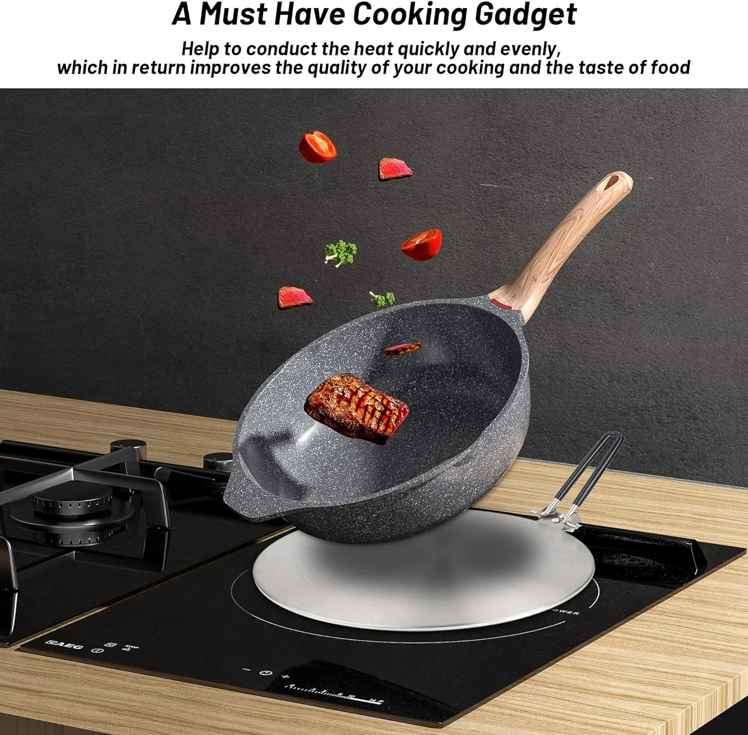 Stainless Steel Induction Adapter for Glass Cooktop 9.5" 1pc
