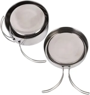 Stainless Steel Pot Set Camping Cookware Set for 2-3 People Portable Cooking Kit Outdoor Cooking Pan Kit