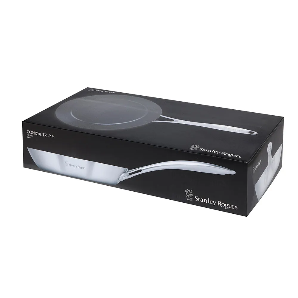 STANLEY ROGERS Conical Tri-Ply Frypan 24cm