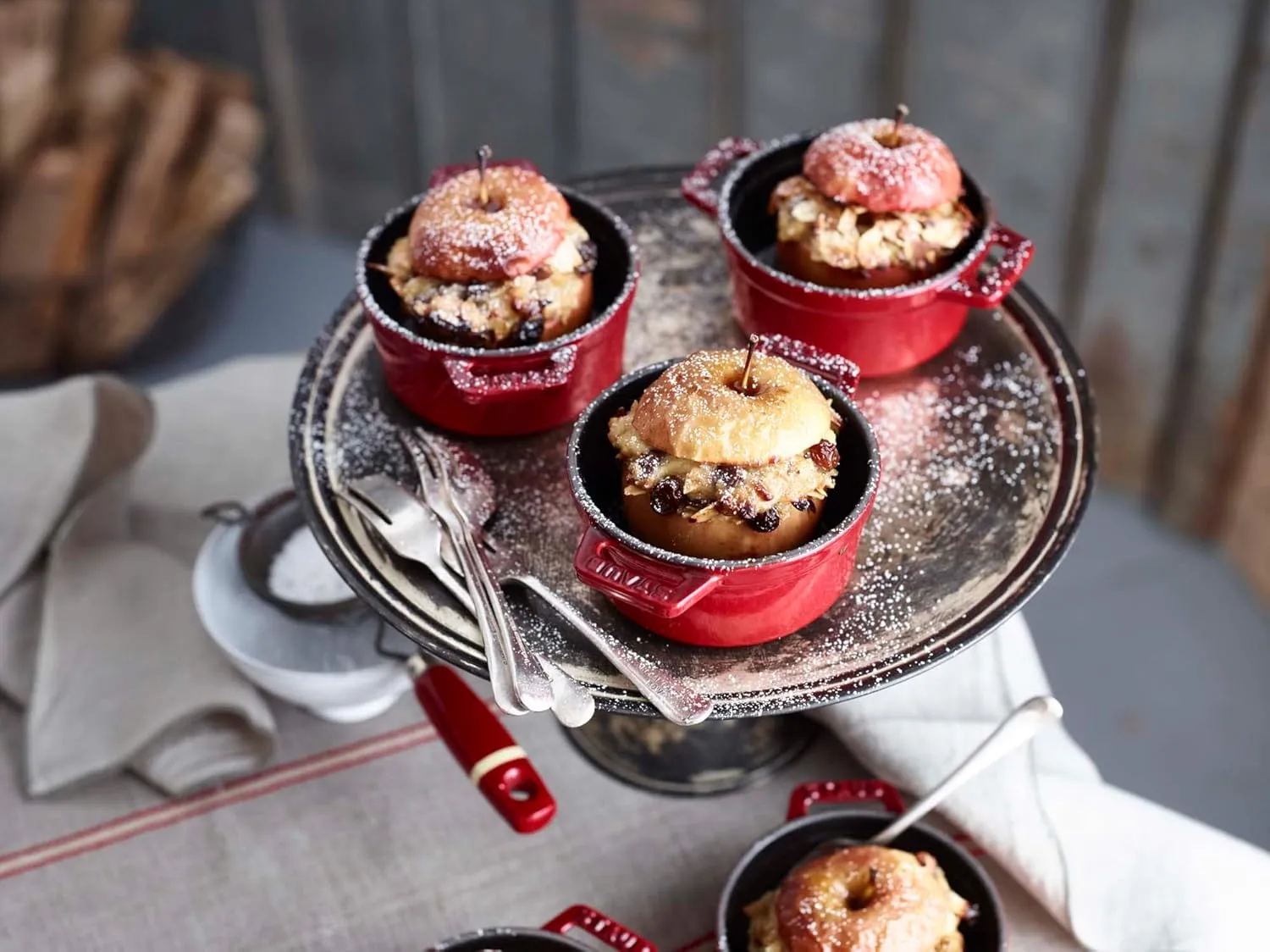Staub Cast Iron 0.25-qt Mini Round Cocotte - Cherry, Made in France