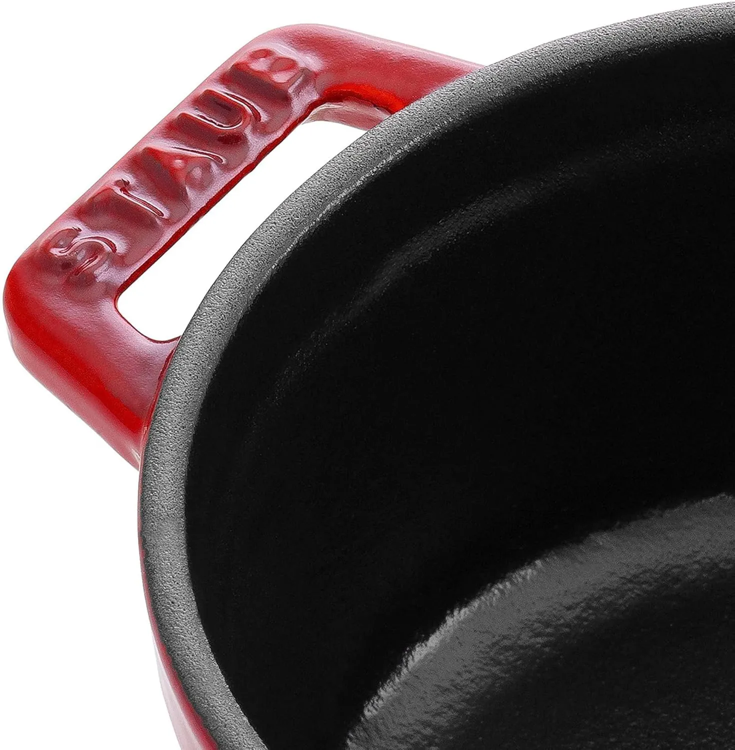Staub Cast Iron 0.25-qt Mini Round Cocotte - Cherry, Made in France