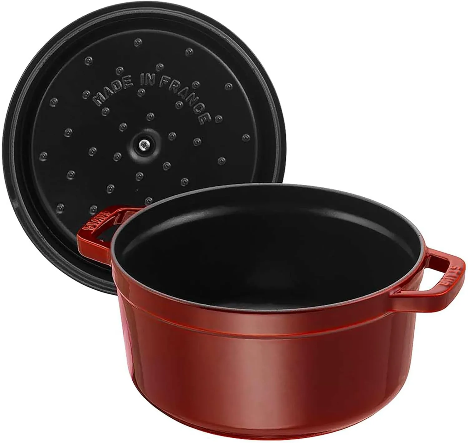 Staub Cast Iron 2.75-qt Round Cocotte - Grenadine, Made in France
