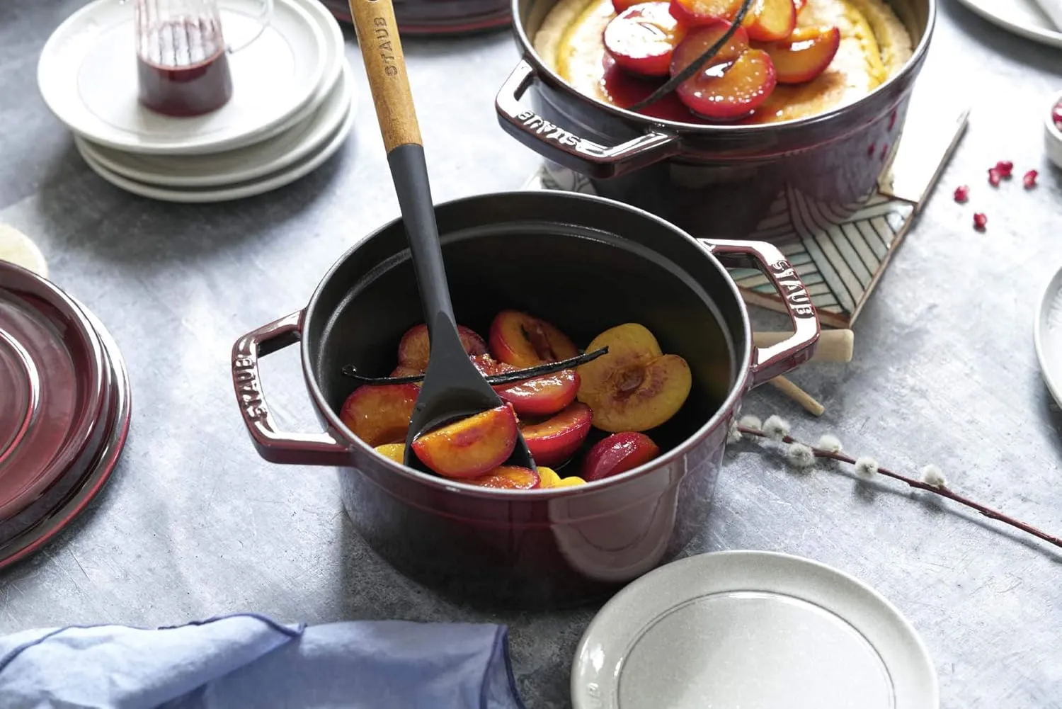 Staub Cast Iron 2.75-qt Round Cocotte - Grenadine, Made in France