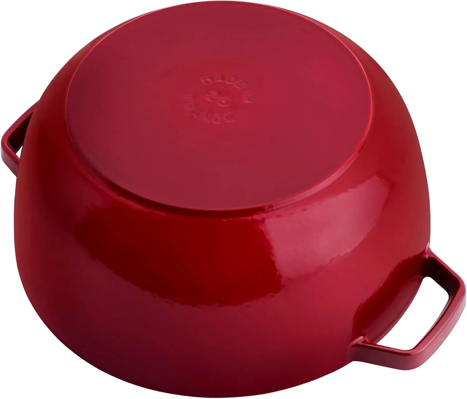 Staub Cast Iron Essential French Oven, Dutch Oven, 5-quart, serves 5-6, Made in France - Cherry
