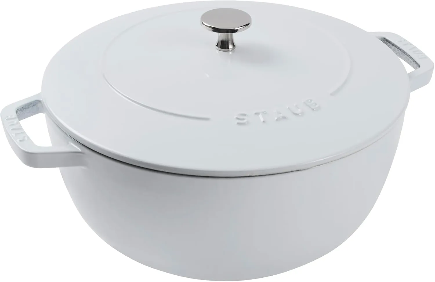 Staub Cast Iron Essential French Oven, Dutch Oven, 5-quart, serves 5-6, Made in France - White
