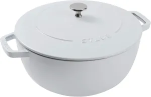 Staub Cast Iron Essential French Oven, Dutch Oven, 5-quart, serves 5-6, Made in France - White