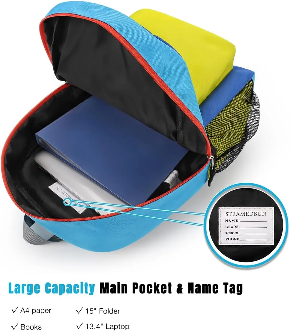 STEAMEDBUN Kids Backpack for Boys,Kindergarten Backpack for Toddler Boys Age 3-6