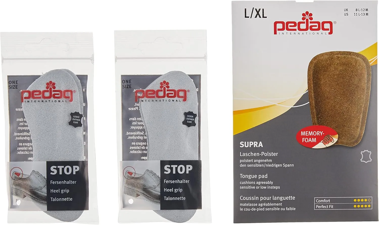 Stop Heel Grips   Supra Tongue Pad, Large/XLarge