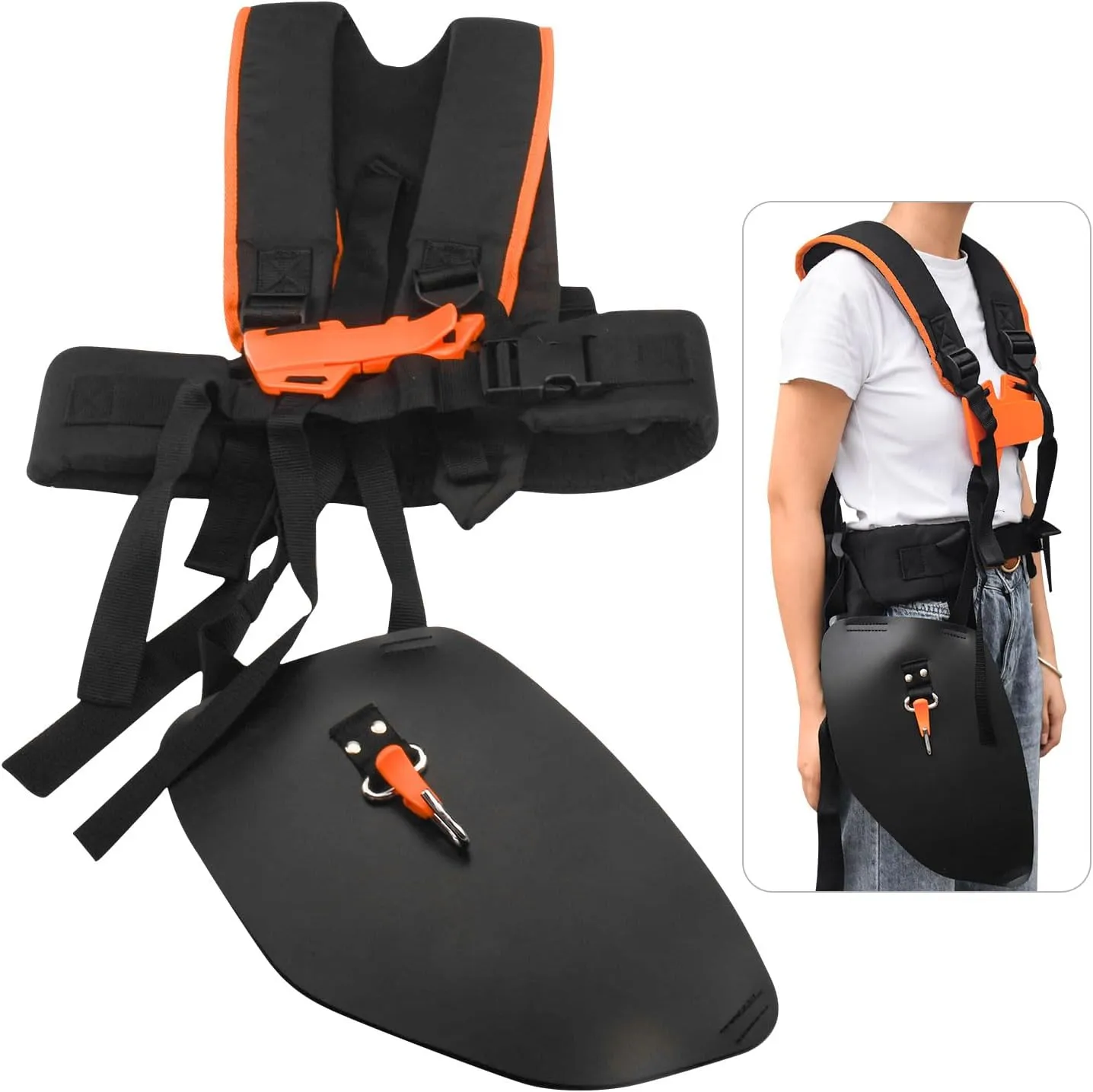 String Trimmer Full Harness 4119 710 9001 for Sti-hl Trimmer Shoulder Harness Brushcutter Trimmer Harness Padded Shoulders Weed Eater Shoulder Strap Harness Weed Eater Harness Double Shoulder Strap