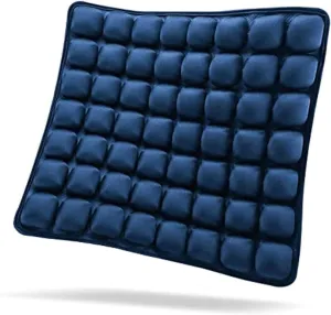 SUNFICON Air Seat Cushion Inflatable Seat Cushion Portable Car Seat Office Chair Wheelchair Pad Anti Bedsore Orthopedics Pain Pressure Relief Cushion Camping Seat Mat w Pump 18 ''x 16'' x1'' Blue