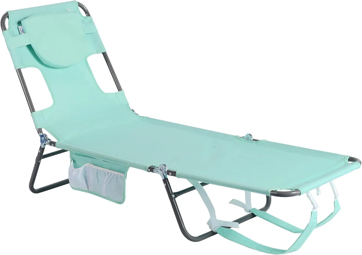 SUNNYFEEL Beach Lounge Chair, Backpack Reclining Beach Chairs Lay Flat, Sun Face Down Tanning Chair, Folding Camping Chairs Portable Camp Cot with Backpack Straps for Outdoor/Picnic/Lawn