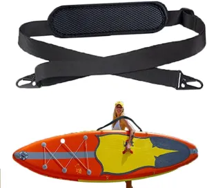 SUP Paddle Board Carrier Shoulder Strap Adjustable Carrying Sling Paded Bag Belt for Surfing and Paddle Board with Metal Hooks Accessories