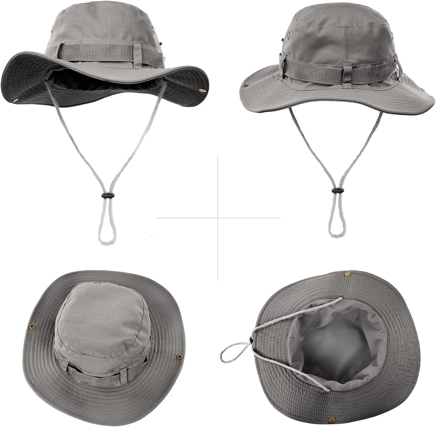 Surblue Boonie Sun Hat Windproof Fishing Hat UPF 50  UV Protection for Hiking, Travel