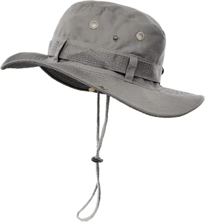 Surblue Boonie Sun Hat Windproof Fishing Hat UPF 50  UV Protection for Hiking, Travel