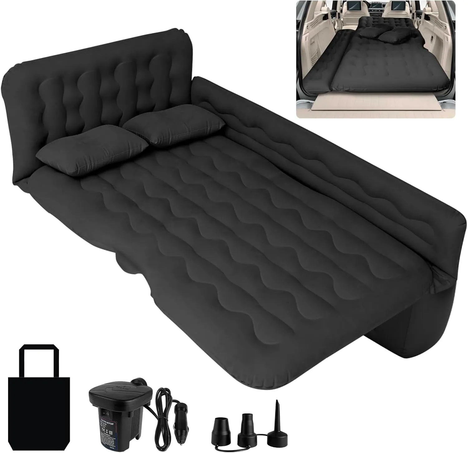 SUV Air Mattress Camping Bed - Car Mattress Back Seat Portable Foldable Car Air Bed SUV Sleeping Pad Car Bed Mattress for Sedan SUV Truck, 1#1