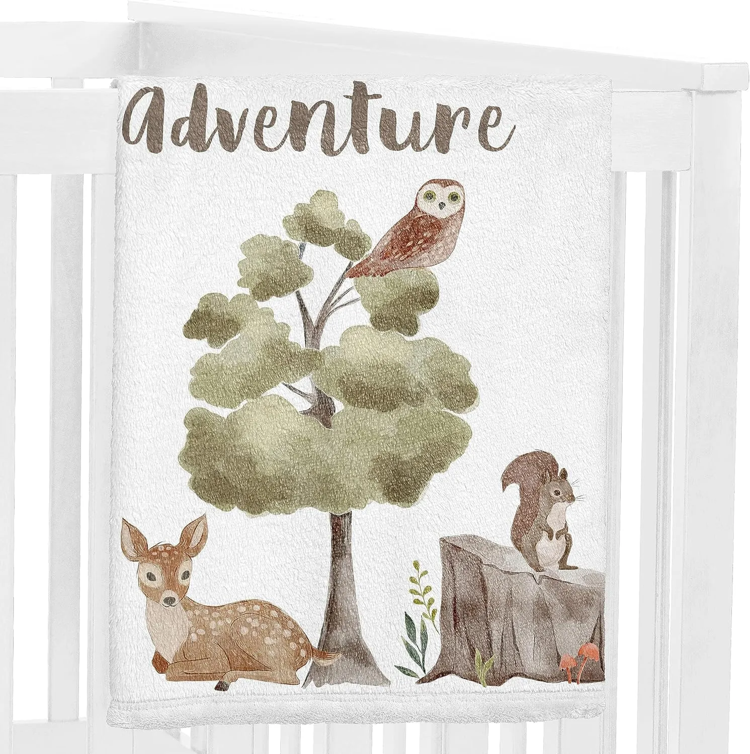 Sweet Jojo Designs Woodland Forest Animals Boy Girl Gender Neutral Unisex Baby Milestone Blanket Newborn Monthly First Year Photo Growth Chart Infant Memory Gift Set Friends Bear Hedgehog Watercolor