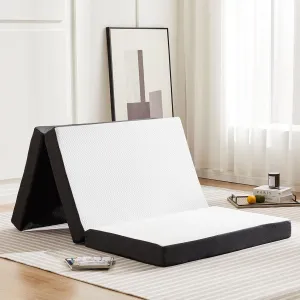 Sweetcrispy Tri-fold Memory Foam Mattress - 4 Inch Twin XL Size Portable Bed Pad, Foldable Floor Mat, Collapsible and Washable Cover with CertiPUR-US Certified, for Travel & Camping & Yoga